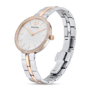 Swarovski Cosmopolitan Watch Metal Bracelet White Rose Gold Tone Finish