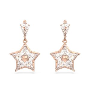 Swarovski Stella Drop Earrings Kite Cut Star White Rose Gold Tone Plated 5645466
