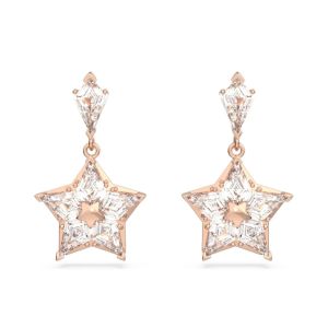 Swarovski Stella Drop Earrings Kite Cut Star White Rose Gold Tone Plated 5645466