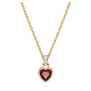 Swarovski Stilla Heart Pendant Necklace - Red with Gold Tone Plating 5648750