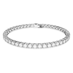 Swarovski Matrix Tennis Bracelet - White with Rhodium Plating 5648937