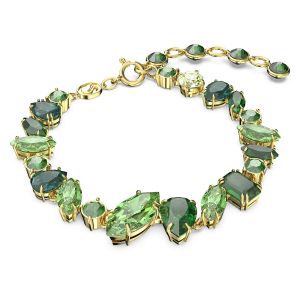Swarovski Gema Bracelet - Green with Gold Tone Plating 5652822