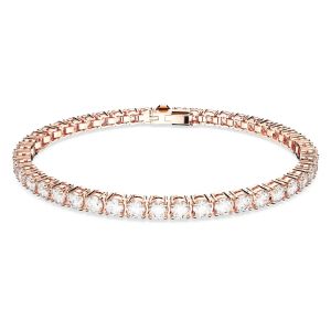 Swarovski Matrix Tennis Bracelet - White with Rose Gold Plating 5657659