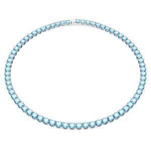 Swarovski Matrix Tennis Necklace - Blue with Rhodium Plating 5661187