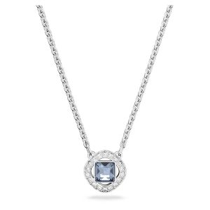 Swarovski Angelic Square Cut Necklace - Blue with Rhodium Plating 5662142