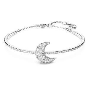 Swarovski Luna Moon Bangle - White with Rhodium Plating 5666175