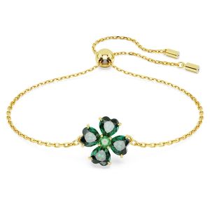 Swarovski Idyllia Clover Bracelet - Green with Gold Tone Plating 5666585