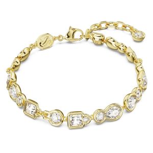 Swarovski Dextera Bracelet Mixed Cuts - White with Gold Tone Plating 5667044