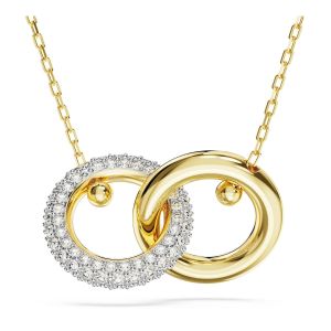 Swarovski Dextera Pendant Interlocking Loop - White with Gold Tone Plating 5668820