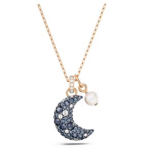 Swarovski Luna Moon Pendant - Multicoloured with Rose Gold Tone Plating 5671585