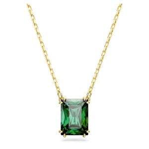 Swarovski Matrix Rectangular Pendant - Green with Gold Tone Plating 5677141