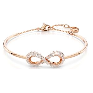 Swarovski Hyperbola Infinity Bangle - White with Rose Gold Tone Plating 5679443