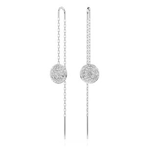 Swarovski Meteora Drop Earrings - White with Rhodium Plating 5683448