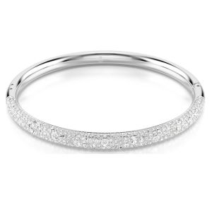 Swarovski Meteora Bangle Snow Pavé - White with Rhodium Plating 5684241, 5684242