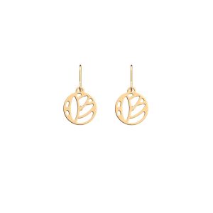 Les Georgettes Lotus 16mm Gold Tone Earrings - 70360961900000