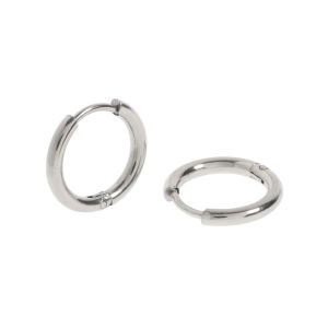 Timi Harper Hoop 12 mm Earrings Stainless Steel Silver 8437301