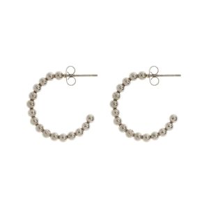 Timi Ida Bubbly Hoop Earrings Stainless Steel Silver 8442301