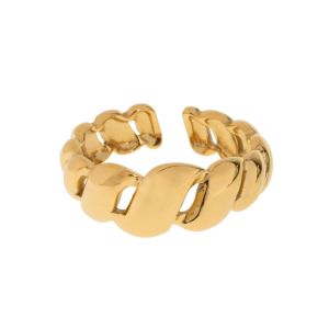Timi Bea Croissant Ring Stainless Steel Gold 84784