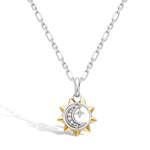 Kit Heath Revival Céleste Sun Moon & Star Spinner Necklace