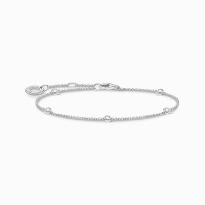 Thomas Sabo Silver Bracelet with White Stones - A1999-051-14-L19