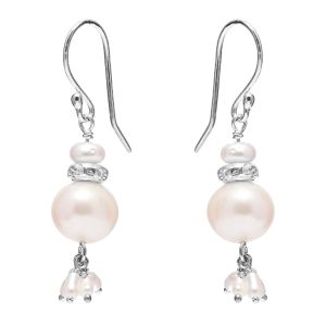 Annie Haak Precious Dangle Silver Earrings - Pearl