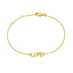 Rachel Jackson Art Deco Love Bracelet Gold ALLBGP