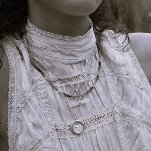 Rachel Jackson Guardian Angel Rose Quartz Amulet Necklace Silver AMLT20PZS