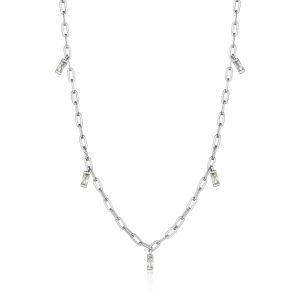 Ania Haie Glow Drop Necklace - Silver N018-02H