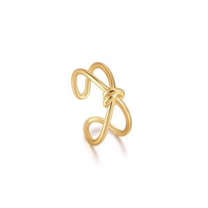 Ania Haie Gold Knot Double Band Adjustable Ring R029-02G