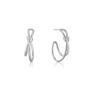 Ania Haie Silver Knot Hoop Earrings E029-02H