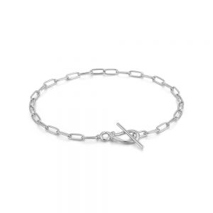 Ania Haie Silver Knot T Bar Chain Bracelet B029-01H