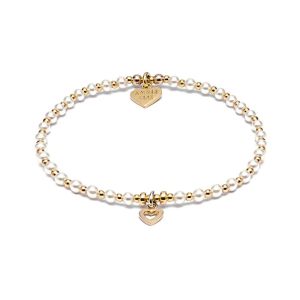 Annie Haak Pretty Pearl Heart Gold Bracelet