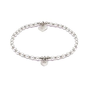 Annie Haak Pretty Pearl Heart Silver Bracelet