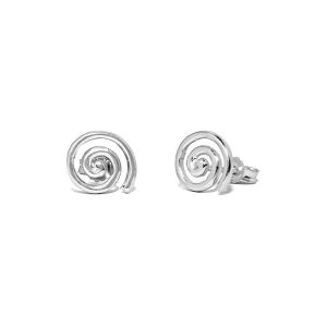 Annie Haak Spiral Silver Stud Earrings