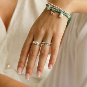 Annie Haak Aster Silver Ring - Turquoise