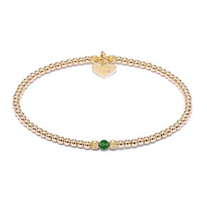 Annie Haak Aster Gold Bracelet - Emerald Green. Item code B2568