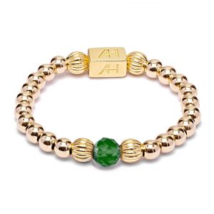Annie Haak Aster Gold Ring - Emerald Green