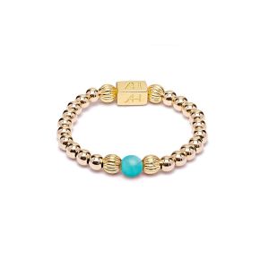 Annie Haak Aster Gold Ring - Turquoise