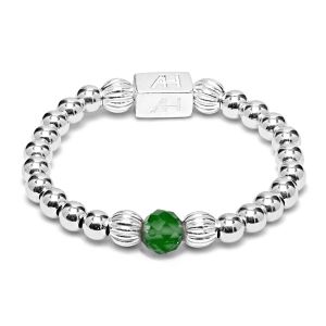 Annie Haak Aster Silver Ring - Emerald Green. Item code R0444