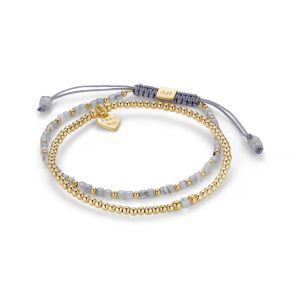 Annie Haak Labradorite Duo Gold Bracelet Stack