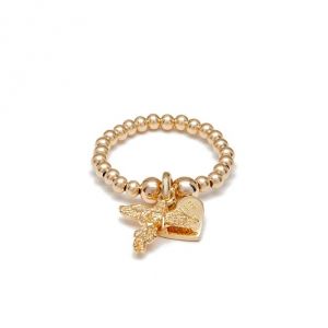 Annie Haak Santeenie Gold Charm Ring - My Guardian Angel