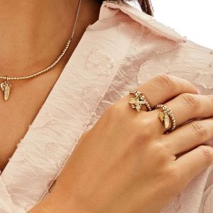 Annie Haak Santeenie Gold Charm Ring - My Guardian Angel