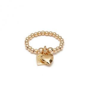 Annie Haak Santeenie Gold Charm Ring - Solid Heart