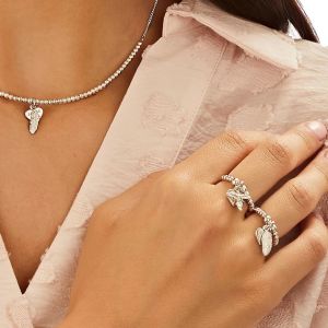 Annie Haak Santeenie Silver Charm Ring - My Guardian Angel