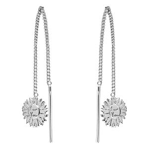 Annie Haak Sunflower Silver Pull Through Earrings