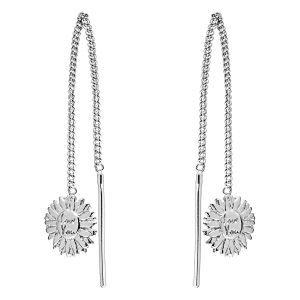 Annie Haak Sunflower Silver Pull Through Earrings