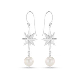 Annie Haak Wish Upon A Star Pearl Silver Earrings