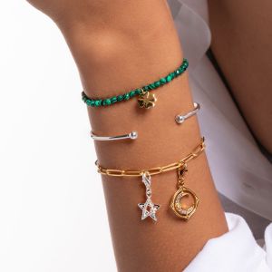 Thomas Sabo Silver White Stone Dots Bangle AR103-051-14