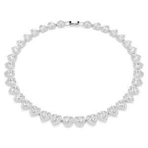Swarovski Ariana Grande x Swarovski Heart Tennis necklace - White with Rhodium Plating - 5720857