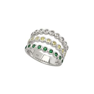 Amelia Scott Dotty Illusion Ring in Popsicle Zirconia and Silver